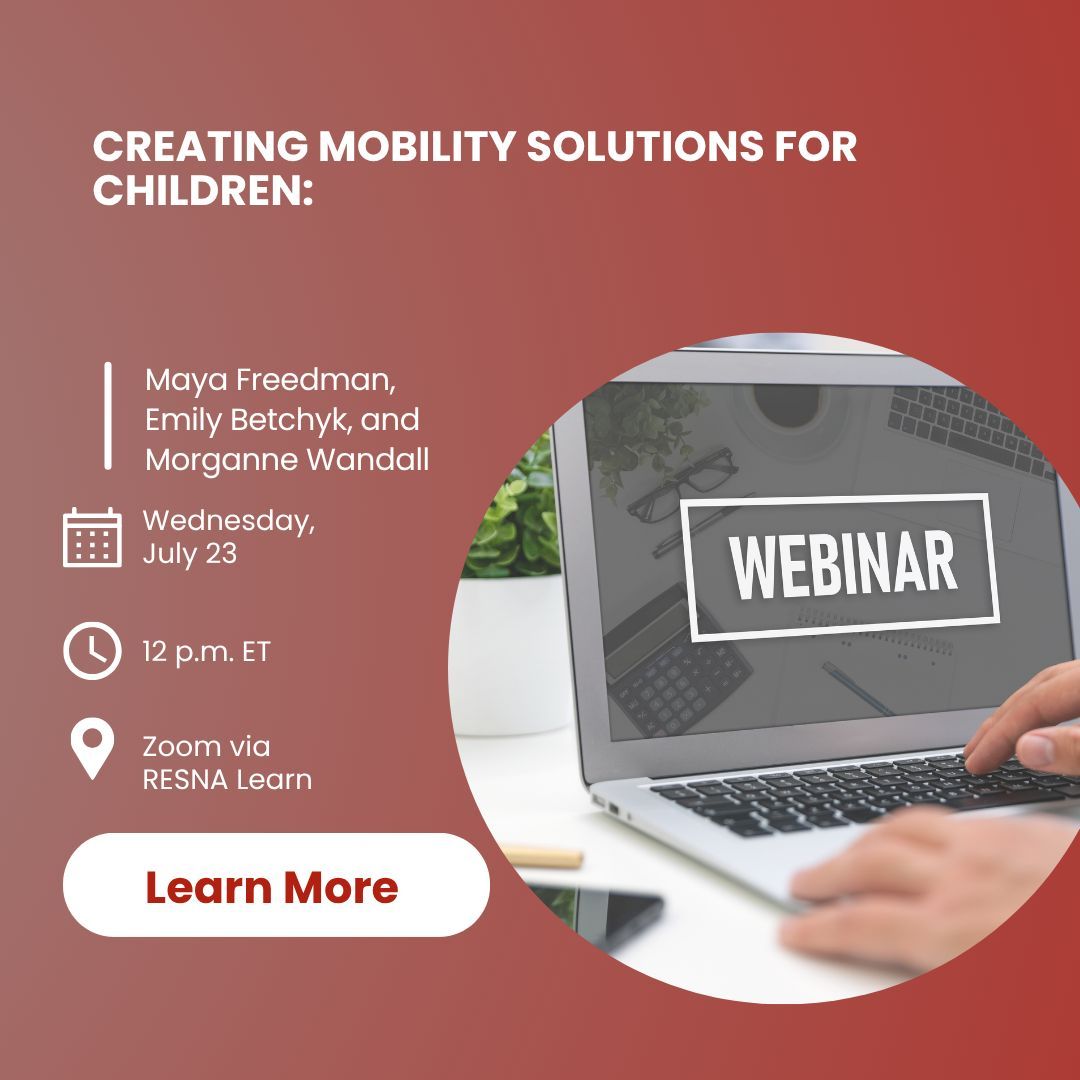 Wednesday, July 23, 2025 | 12 p.m. ET
Learn how an interdisciplinary team from Thomas Jefferson University combined industrial design, occupational therapy, and physical therapy to develop more compact, portable mobility devices for children with disabilities.