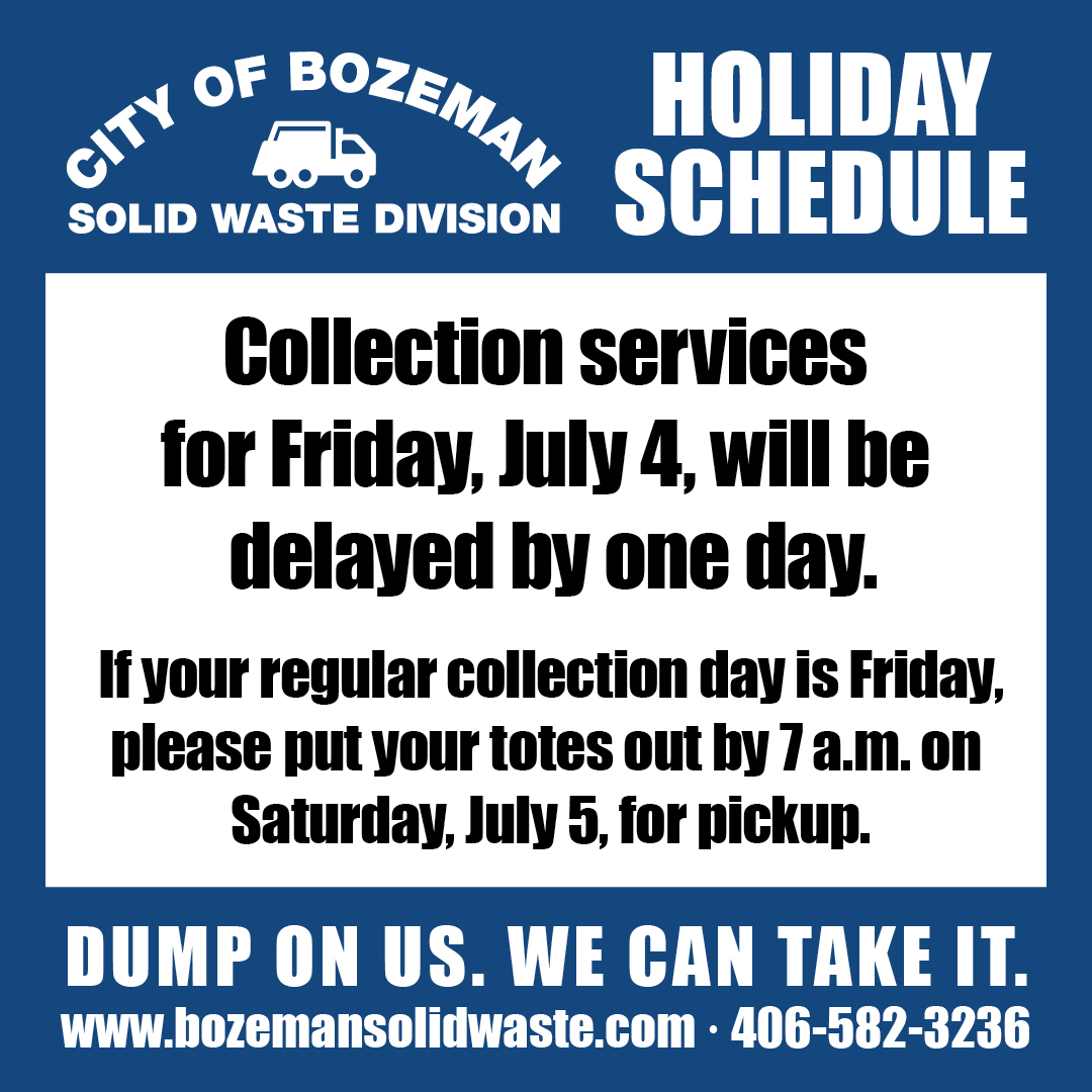 Is your trash day on Friday?🗑️ If so, don't forget that due to the holiday, trash services will be delayed by one day. Please put your totes out on Saturday morning. This only impacts Friday customers - all other customers are on a normal trash schedule. Thank you!