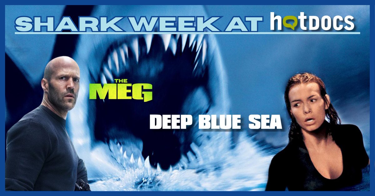 🌊Shark Week is coming to Hot Docs with TWO shark thrillers: DEEP BLUE SEA and THE MEG 
🦈🦈🦈🦈🦈🦈🦈🦈🦈🦈

Screenings: 
Deep Blue Sea: Friday July 4 at 8:45 PM 
The Meg: Friday July 11 at 8:45 PM