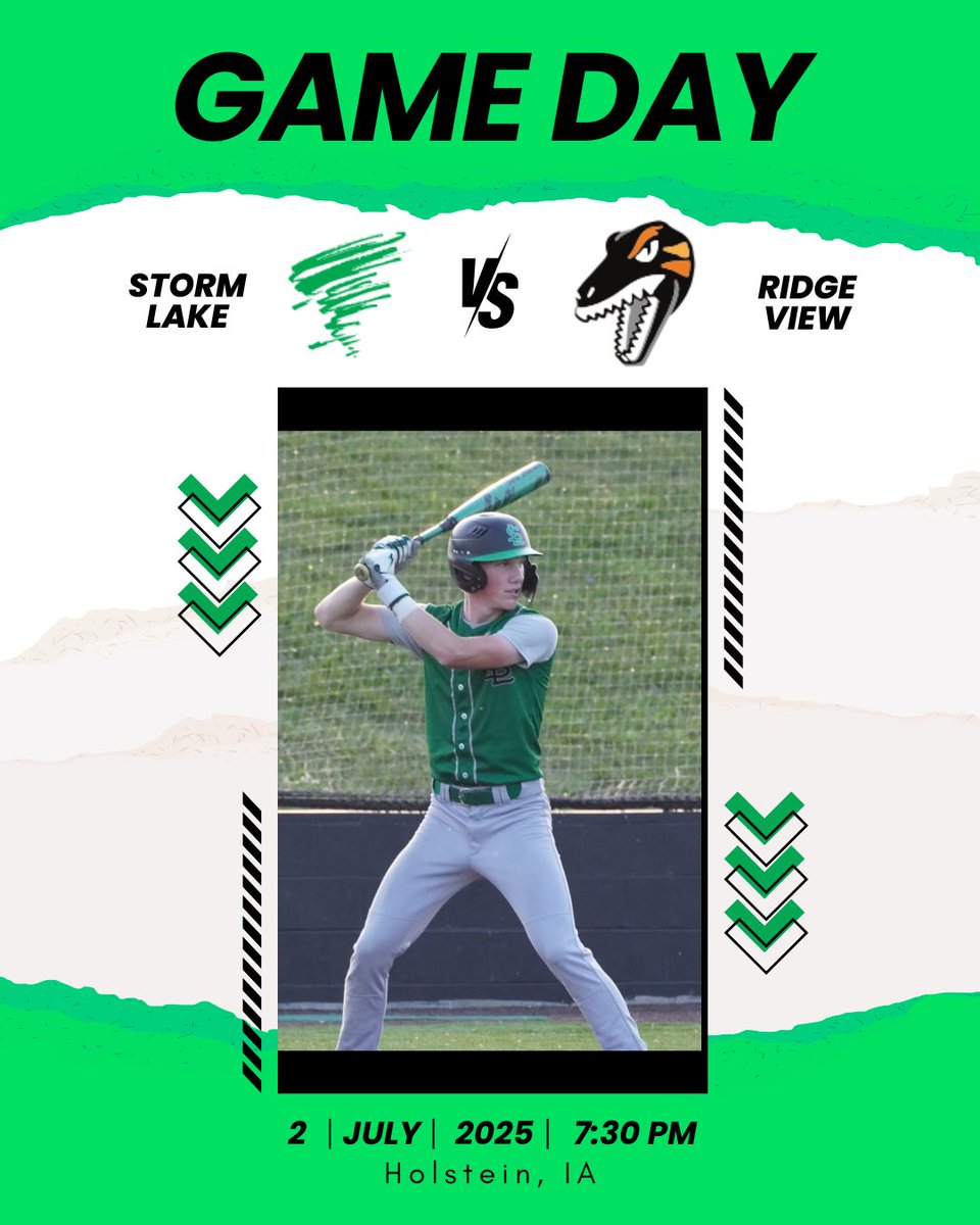 SLCSDBaseball's tweet image. Ending the week in Holstein with a matchup against Ridge View!  #GoBigGreen
