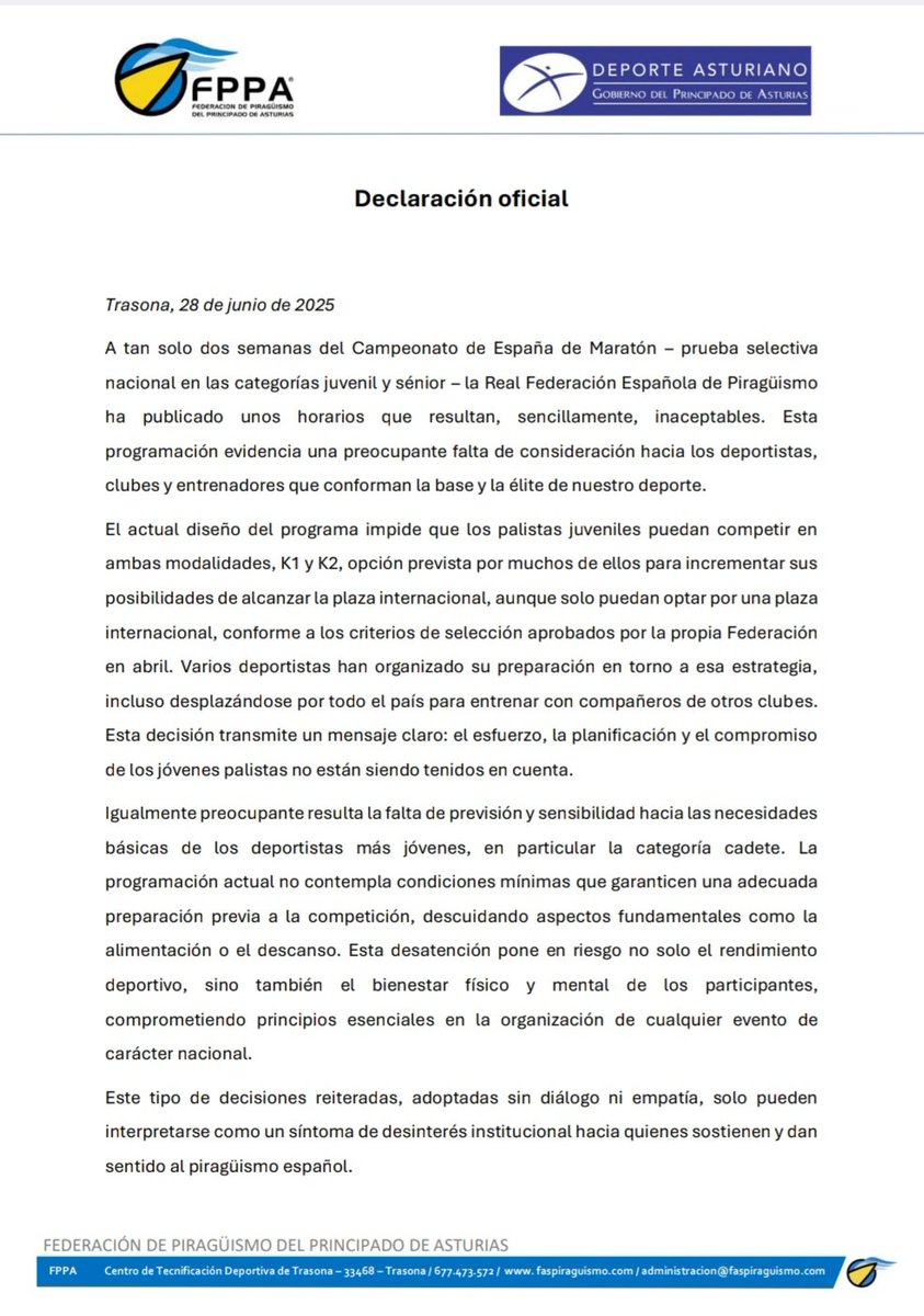 Faspiraguismo's tweet photo. Comunicado FPPA https://t.co/MVoGNQhqsa