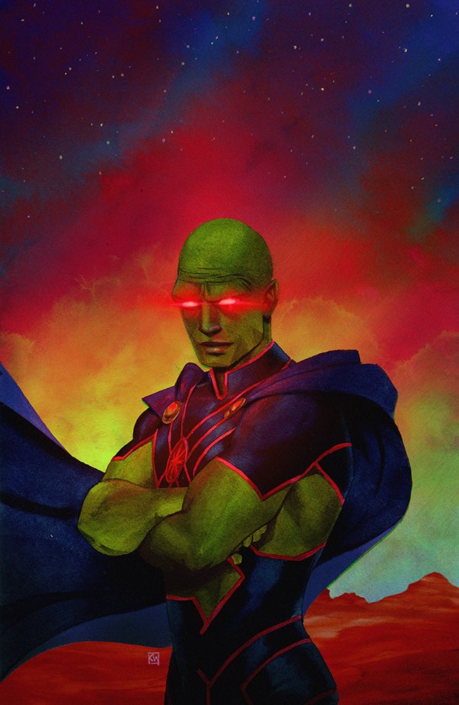 kevinwada's tweet image. Justice League Unlimited #1 cover! Guess who gets to do pinups of your favorite DC characters woot. Had to give Martian Manhunter a proper smolder ;).