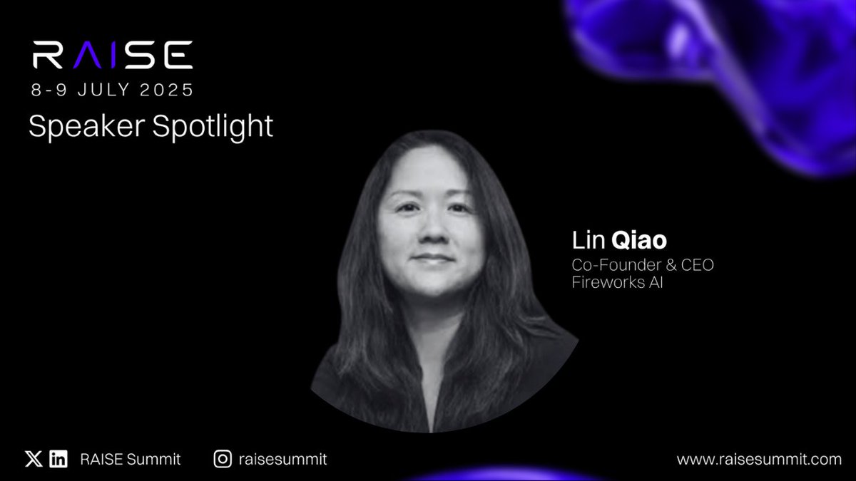 FireworksAI_HQ's tweet image. We’re excited to share that our CEO, @lqiao, will be delivering a keynote at RAISE Summit 2025, taking place at the iconic Louvre in Paris.
She’ll be speaking about Open Models and their critical role in shaping the next generation of AI agent development.
If you’re attending…