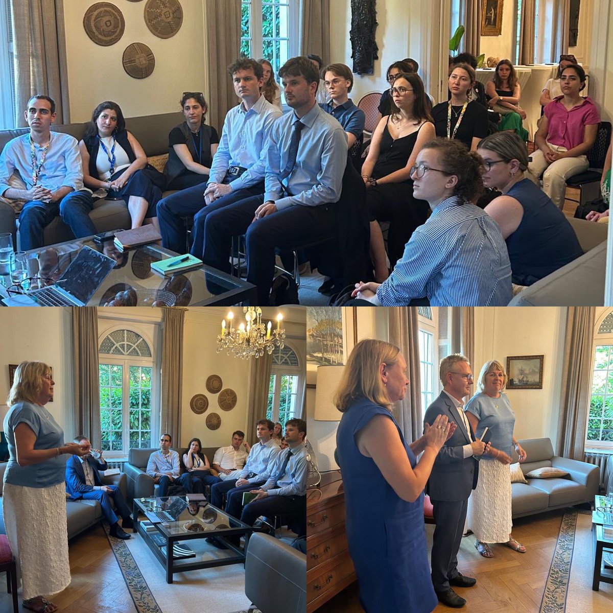 BELinCoE's tweet photo. This Monday we organised #SofaTalks so that all interns in Strasbourg could learn more about the work of monitoring bodies @coe.
๐ง๐ชPascale Franck @Pas22182851 and Peter Van Hauwermeiren spoke with passion about their work at GREVIO (ViolenceAgainstWomen) and GRETA (Trafficking). https://t.co/9p0EfMUwLL