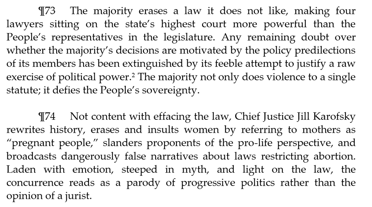 Wisconsin Supreme Court Justice Rebecca Bradley may just have written an even better dissent than Amy Coney Barrett.
