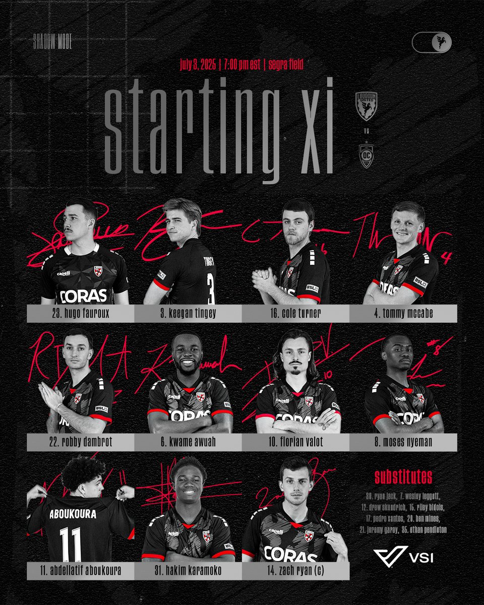 🔴 STARTING XI ⚪

💪 Santos returns to the lineup
©️ Ryan captains the squad
🤩 Dambrot gets his first start of the season

HERE. WE. GO. 👊