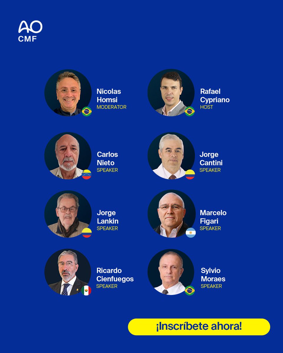 🎉 ¡Celebremos juntos 25 años de AO CMF en Lationoamérica! Este 2025, conmemoramos ese legado con una conversación única con referentes que han sido parte fundamental de esta historia.

🗓️ 3 de julio
🕕 6:00 p.m. (COL)
🌐 Español

¡No te lo pierdas! 🔗 bit.ly/3YXRxSr