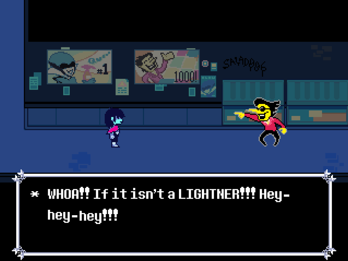 Theres something off about this scene,, i just cant place what it is though ..  #deltarune