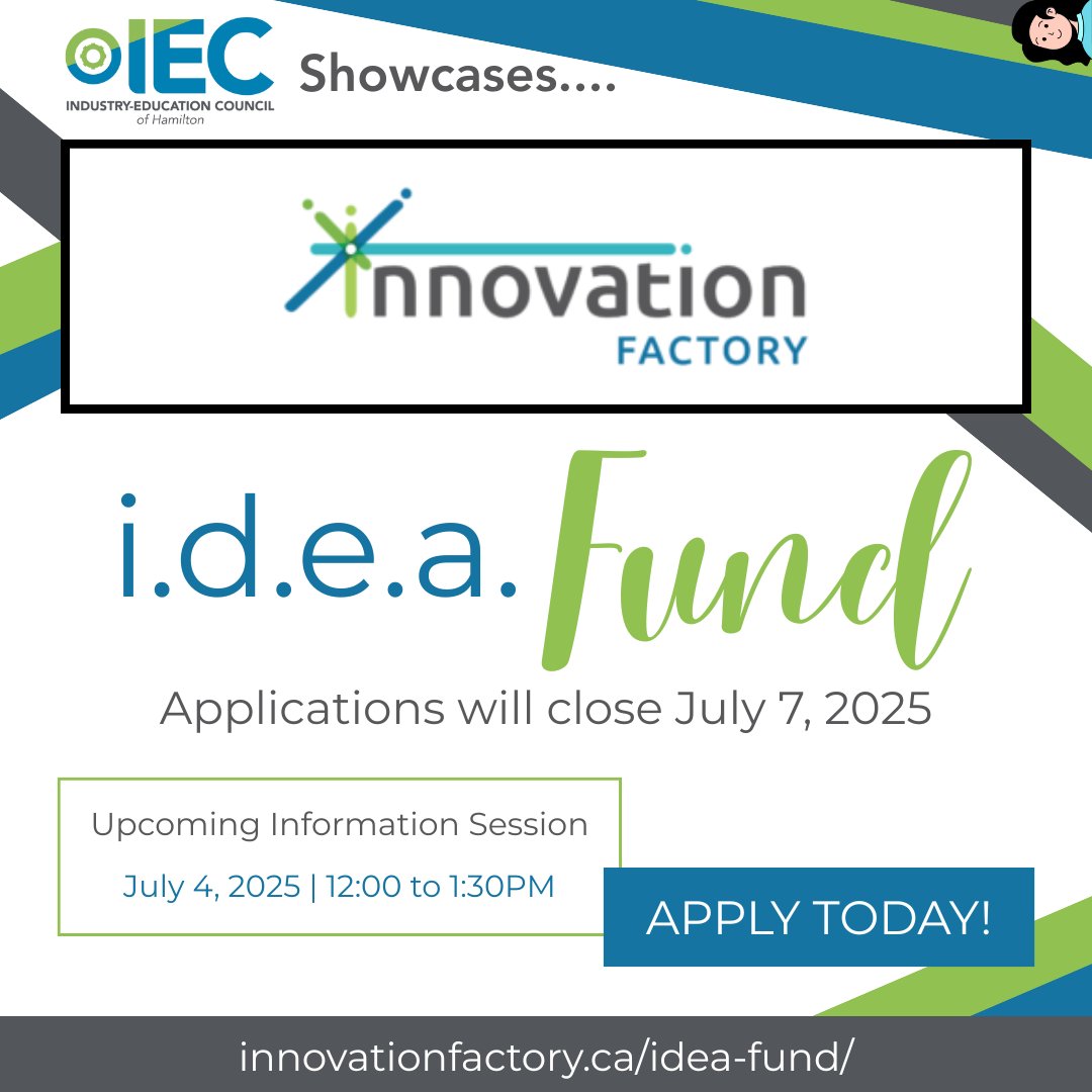 Innovation Factory's i.d.e.a. Fund applications are now open.  Entrepreneurs will gain the tools they need to tackle business challenges and discover effective solutions. Interested? Apply today!

To register:
innovationfactory.ca/idea-fund/

#InnovationFactory #Business