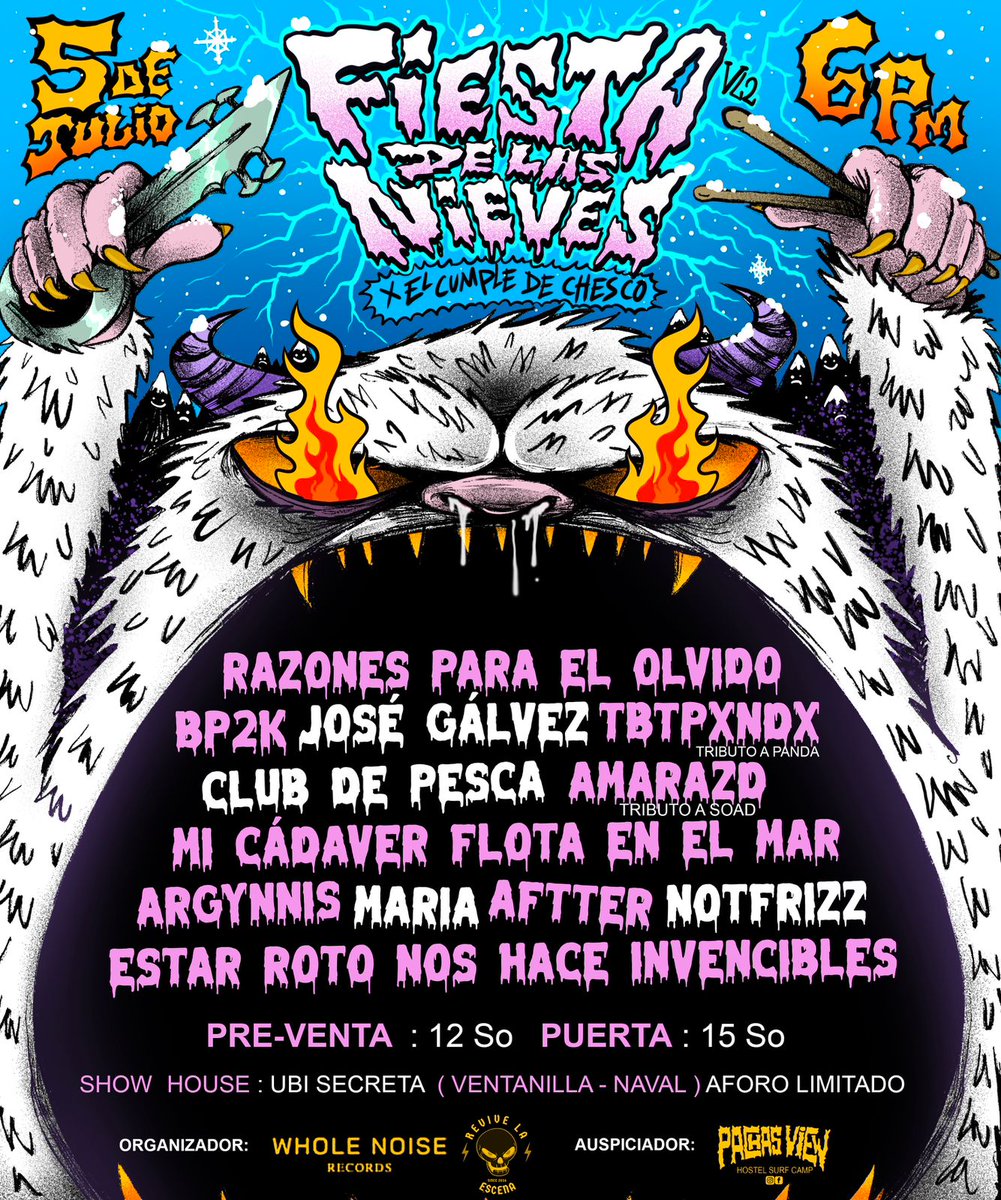 micadaverflota's tweet photo. Skramz and Emoviolence in Ventanilla!
See you this July 5th in Ventanilla ��� Secret location.
Tickets in "Whole Noise Records" and "Revive la Escena" on Instagram via DM.
#skramz #screamo #emoviolence https://t.co/yqqur6gLsG