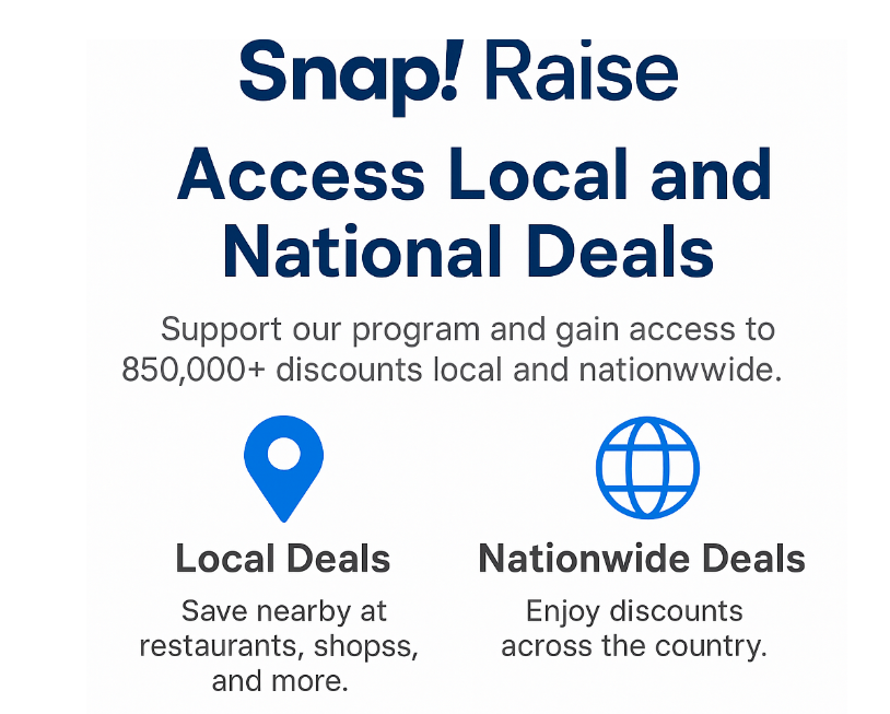 SnapMobileCam's tweet photo. 🚨 Fundraising Just Got a Whole Lot Better 🚨

At Snap! Mobile, we’re proud to offer the best digital discount card in the fundraising game — with access to 850,000+ local and national discounts! 💰
✅ Support your local businesses
✅ Unlock deals from top national brands
✅ Fuel your team, club, or program with real results
Don’t sell your program short. Tap into a smarter, more rewarding way to fundraise — Snap’s discount card gives your supporters something they’ll actually use.
#SnapRaise #FundraisingMadeEasy #SupportLocal #DigitalDeals #TeamFundraising