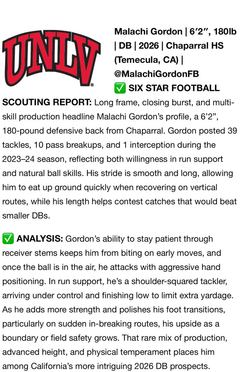 thank you for the write up! <a href="/sixstarfootball/">Six Star Football | PLUS+</a> 

<a href="/Coach_Ramer/">Coach Ramer</a> <a href="/chaparralpumafb/">Chaparral Puma Football</a> <a href="/CoachMcKenzie3/">Coach McKenzie</a> <a href="/CoachDeeWR/">D’Vonte McKneely</a> <a href="/coach_jpayne/">Jason Payne</a> <a href="/EdwardHumpherys/">Coach Edward Humpherys</a> <a href="/DbHathorn/">DBHathorn</a> <a href="/dquintanilla001/">Picksixprep</a>