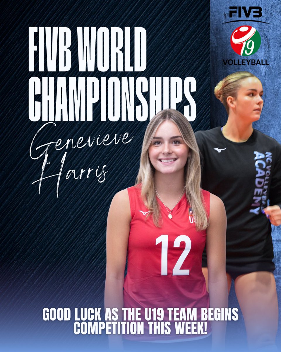 NC Academy (@ncacademyvb) on Twitter photo Good luck to Genevieve Harris and the rest of the <a href="/usavolleyball/">USA Volleyball</a> U19 team as they begin competition this week for the FIVB World Championships in Osijek, Croatia! We will be cheering you all on from back home! #wearencacademy #ncacademyfamily Good luck to Genevieve Harris and the rest of the <a href="/usavolleyball/">USA Volleyball</a> U19 team as they begin competition this week for the FIVB World Championships in Osijek, Croatia! We will be cheering you all on from back home! #wearencacademy #ncacademyfamily