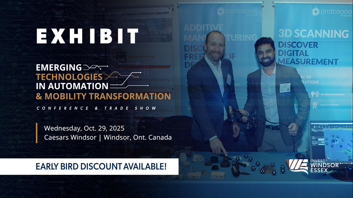 🔥 New this year! 2️⃣conferences in 1️⃣! Emerging Technologies in Automation now includes the Mobility Transformation conference. 

Ready to showcase your cutting-edge innovations? Register as an EXHIBITOR! 

EARLY BIRD PRICING until July 31. Learn more and register as an exhibitor
