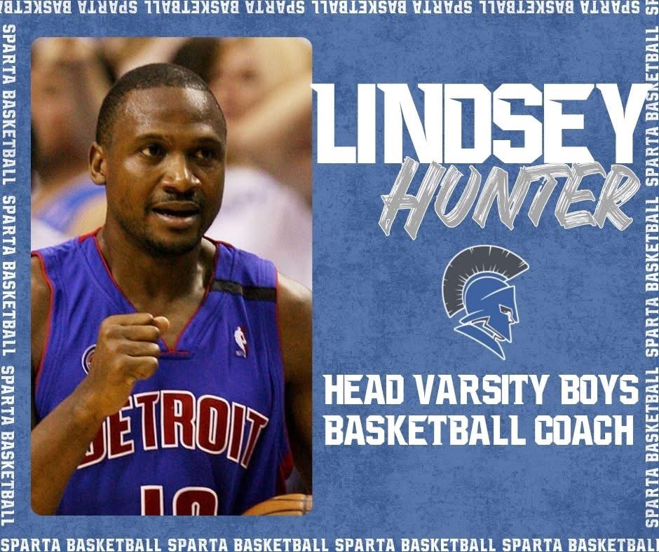 seanhalfcourt's tweet photo. I cannot believe I’m writing this

Lindsey Hunter is the new head varsity boys basketball coach at Sparta High School in Sparta, Michigan.

I grew up in Cedar Springs, and Sparta was our top rival. Lindsey Hunter will now be leading my hometown rival’s basketball team. WOW. https://t.co/3wBkwL9ipj