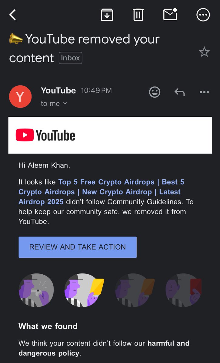 AleemDrops's tweet photo. Hi @TeamYouTube,@YouTube @YouTubeIndia @YouTubCreators 

7 days ago, I received a warning strike on my crypto airdrop educational video. Today, I was issued a first strike on another similar video, and as a result, I am now restricted from uploading content for one week.

I want to clarify that both videos were strictly educational, included all necessary disclaimers, and fully complied with YouTube’s community guidelines and policies.

My intention has always been to provide transparent and informative content to help people understand crypto projects safely and responsibly not to promote scams or harmful activities.

Moreover, many fellow creators in my community who also focus on educational crypto content have recently received similar strikes. This suggests a broader issue affecting educational channels in this space.

I kindly request a thorough manual review of these strikes, as they have significantly affected my ability to share educational content with my community.

Thank you for your understanding and support.

I also ask my fellow creators and community members to help and raising their voices so that we can address this issue together.

@Cryptowithkhan @janTabraiz @cryptowaladmc @IITian_InCrypto @SAGEAIRDROPS @aslibhai111 @cryptominerapp @rudraksh_web3 @erbagoragourav @honeywithcrypto