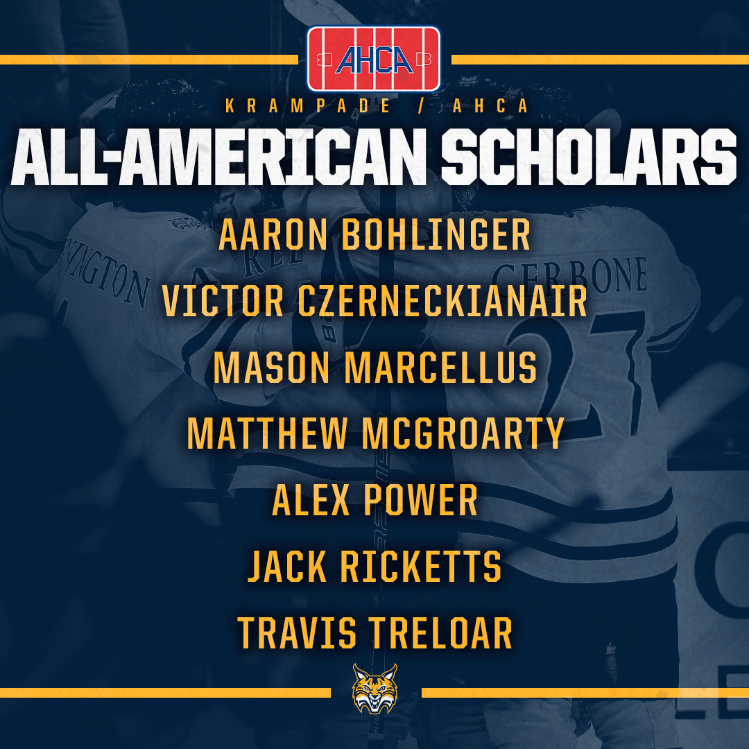 Congrats to our seven guys who were named Academic 𝗔𝗟𝗟-𝗔𝗠𝗘𝗥𝗜𝗖𝗔𝗡𝗦 

#BobcatNation x #NCAAHockey
