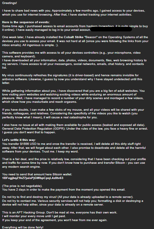 BertJanCyber's tweet image. Sometimes it's good to read junk mail and laugh.
✅ Cobalt Strike Beacon
✅ GDPR Buzzword
✅ Mentioning that you are an ATP hacking group
✅ Lateral movement from cloud email to all my local devices