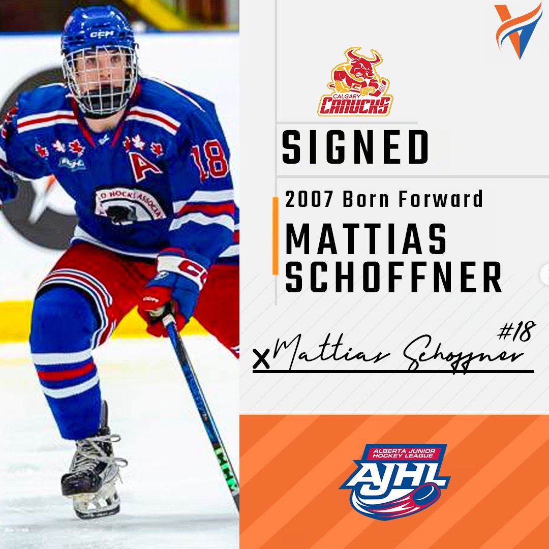 Congratulations to Mattias Schoffner on signing with the Calgary Canucks (AJHL) ✍️

We're excited to see you in the new threads Mattias!🔥
#Achieveyourvision