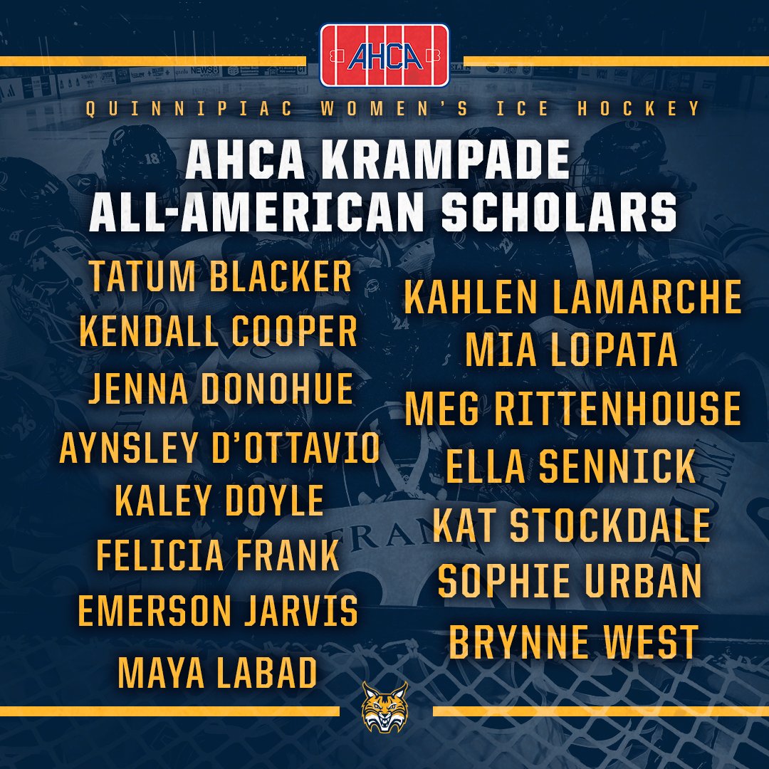 Congratulations to our 15 players who also were named AHCA Krampade Academic All-Americans today!

#BobcatNation x #NCAAHockey
