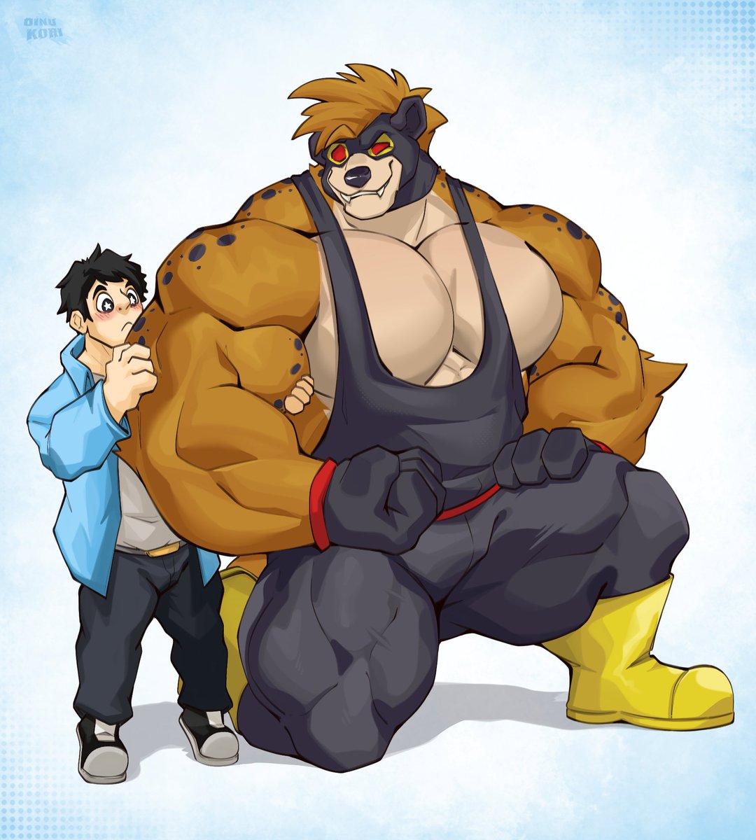 Jim55 https://bsky.app/profile/jim55.bsky.social (@jimy55) on Twitter photo Small human Jim can't seem to stop admiring Reckon and his big strong handsome muscles as Reckon doesn't mind showing of his biceps for him.
Art by <a href="/Oinu_Kori/">OinuKori (🦋oinukori.bsky.social)</a>
Jim and Reckon by <a href="/jimy55/">Jim55 https://bsky.app/profile/jim55.bsky.social</a> Small human Jim can't seem to stop admiring Reckon and his big strong handsome muscles as Reckon doesn't mind showing of his biceps for him.
Art by <a href="/Oinu_Kori/">OinuKori (🦋oinukori.bsky.social)</a>
Jim and Reckon by <a href="/jimy55/">Jim55 https://bsky.app/profile/jim55.bsky.social</a>