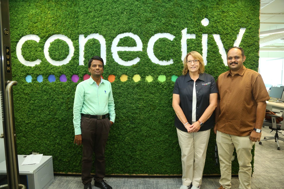 Conectiv_SCS's tweet photo. Exciting news! 🎉 We inaugurated our new Conectiv India Office with Sandra Breeden, our Chief HR Officer, leading the ribbon-cutting &amp; hosting an inspiring townhall. A big step for growth &amp; innovation globally! 🌏 Learn more: https://t.co/fAoDW4J5N5 #Conectiv #GlobalCollaboration https://t.co/sZ1AC3V8sC