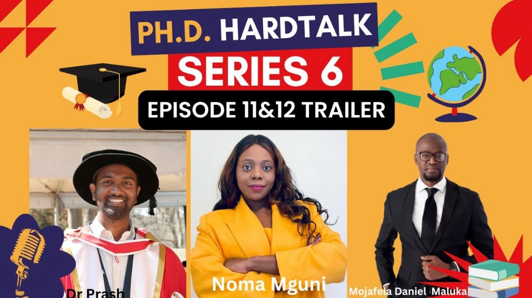 🔴 New Episode 🔴

Episode 11 Dr Prash &amp; 12 Mojalefa Daniel Maluka 

#phd #AcademicResearch #AcademicHelp #phdjourney 

To subscribe &amp; Turn on your notifications ⬇️

To watch 👉 youtu.be/KH8ip_6h1lc?fe…