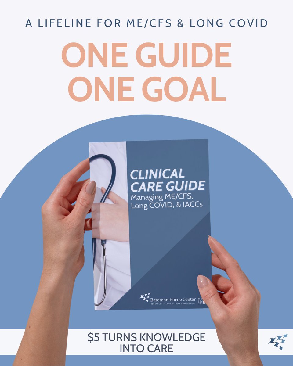 BatemanHorne's tweet image. It starts with $5.
Millions live with ME/CFS or Long COVID— BHC equips providers with tools to help.
BHC’s Clinical Care Guide is changing that.
💙 Donate: bit.ly/4lxEvDU
#MECFS #LongCOVID #ClinicalCareGuide @openmedf