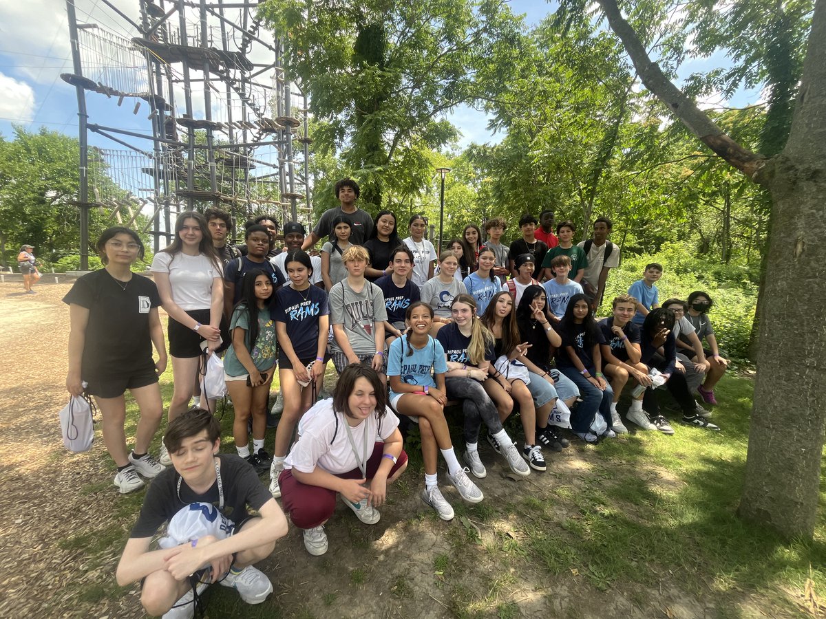 DePaulPrep's tweet image. Students in our First Year Scholars Institute (FYSI) connected in new and fun ways at an adventure-filled day at The Forge! Our incoming Rams reached new heights on the ropes course while making new friends before the academic year begins.