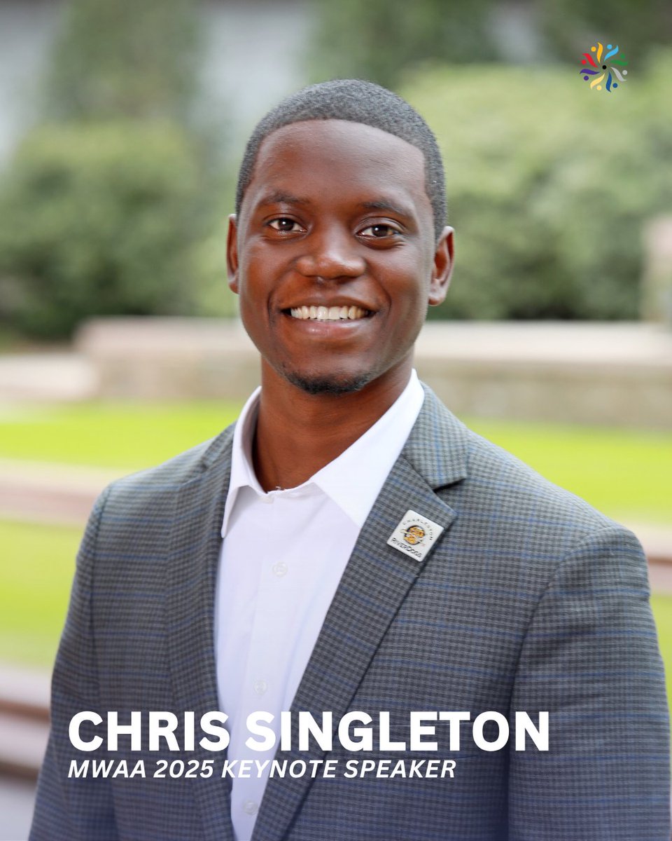MWAA's tweet photo. 2025 Keynote speaker! Chris Singleton!

July is here which means we are just a few weeks away from our favorite time of year! We can't wait! 

Stay connected to learn more about Chris’s story of resilience, hope, and power. https://t.co/fH1S2hBWCx