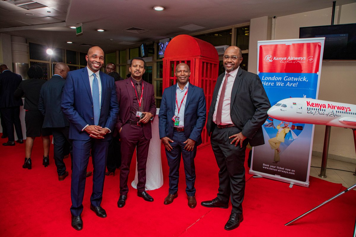 KenyaAirways's tweet photo. Guests have arrived at Gate 24, JKIA, for a memorable evening as we mark the official send-off to Gatwick.

#KQLondonGatwick #ThePrideOfAfrica https://t.co/R60kEBF7qv