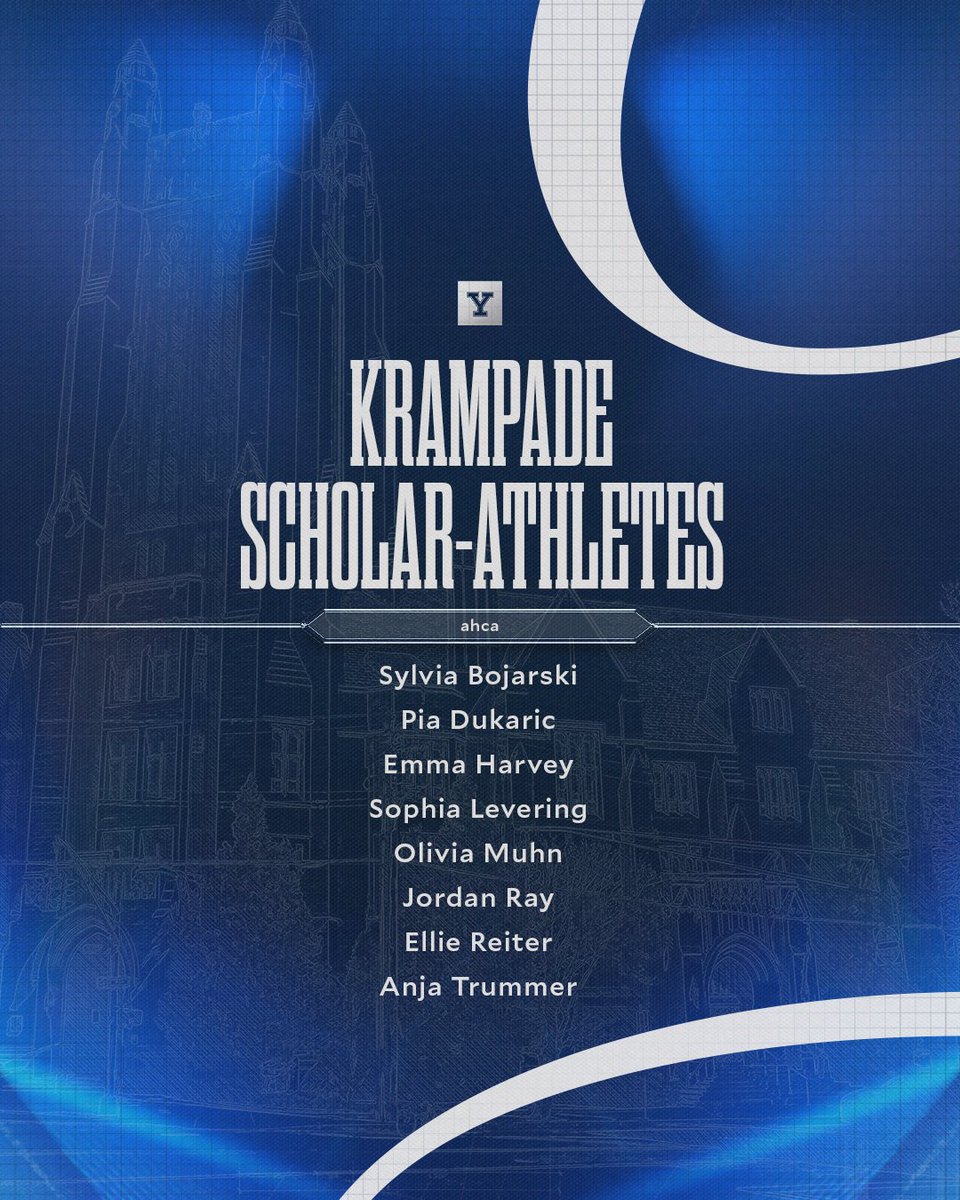 📰 Eight Bulldogs Named AHCA/Krampade Scholar All-Americans

 🔗 ➡️ t.ly/nz4KL | #ThisIsYale