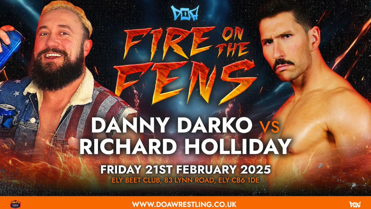 IWTV (@indiewrestling) on Twitter photo JUST ADDED
<a href="/DOAWRESTLINGUK/">DOA Wrestling</a> presents
Fire On The Fens
Featuring
<a href="/theDannyDarkouk/">Darko</a> v <a href="/MostMarketable/">Richard Holliday</a>
<a href="/LeiaElise/">Leia Elise</a> v <a href="/Artemis_PW/">Artemis</a>
<a href="/Vinnie_Kray/">Vinnie Kray Official</a> v Lord Steven Farrell
+ <a href="/Joe_Anthony_PW/">Joe Anthony</a> Big F'n Joe & more!
Watch it now
independentwrestling.tv/player/l1vONRq… JUST ADDED
<a href="/DOAWRESTLINGUK/">DOA Wrestling</a> presents
Fire On The Fens
Featuring
<a href="/theDannyDarkouk/">Darko</a> v <a href="/MostMarketable/">Richard Holliday</a>
<a href="/LeiaElise/">Leia Elise</a> v <a href="/Artemis_PW/">Artemis</a>
<a href="/Vinnie_Kray/">Vinnie Kray Official</a> v Lord Steven Farrell
+ <a href="/Joe_Anthony_PW/">Joe Anthony</a> Big F'n Joe & more!
Watch it now
independentwrestling.tv/player/l1vONRq…