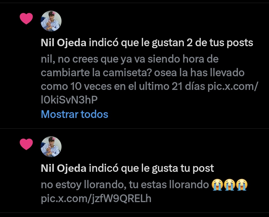 tengo mas likes en tweets x parte de Nil que buenos dias de mi padre 🙃