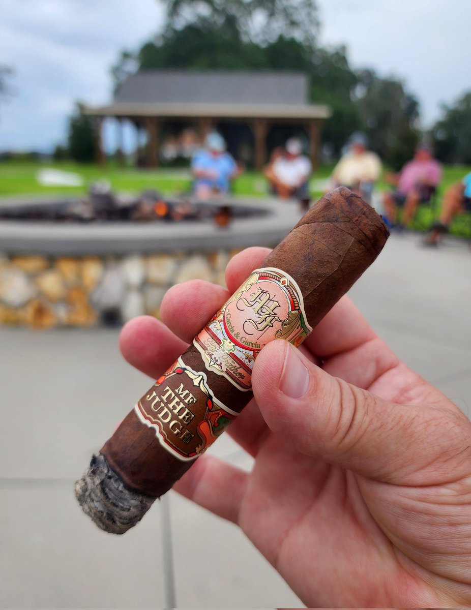 1st Wednesday of every month, Cigar Group at the fire pit. My Father, The Judge 💨👏🍻
