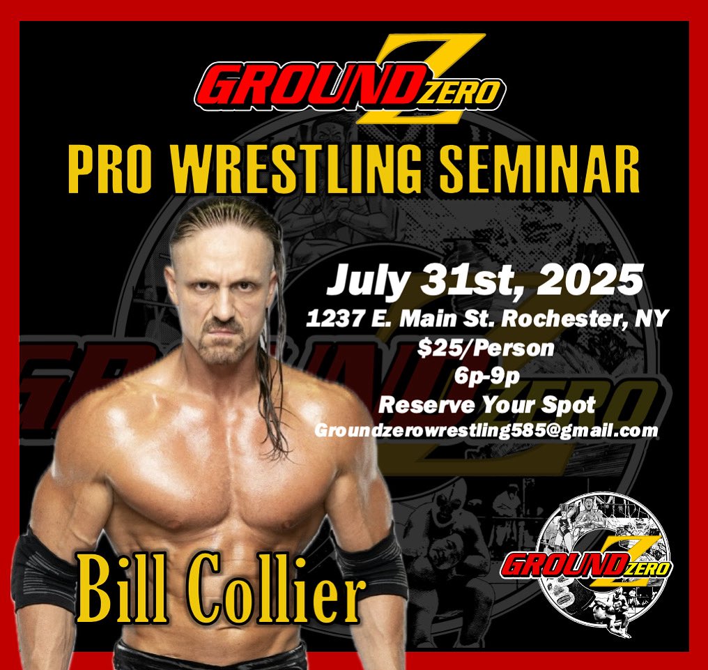 Ground Zero (@ground_zero585) on Twitter photo 🚨 SEMINAR ANNOUNCEMENT 🚨 
Bill Collier comes to Ground Zero to host a special seminar on Thursday July 31st from 6p-9p. He is the standard in our area and a true Locker Room Leader. Reserve your spot now and sit under his learning tree. 
#GroundZero #RespectTheCraft 🚨 SEMINAR ANNOUNCEMENT 🚨 
Bill Collier comes to Ground Zero to host a special seminar on Thursday July 31st from 6p-9p. He is the standard in our area and a true Locker Room Leader. Reserve your spot now and sit under his learning tree. 
#GroundZero #RespectTheCraft