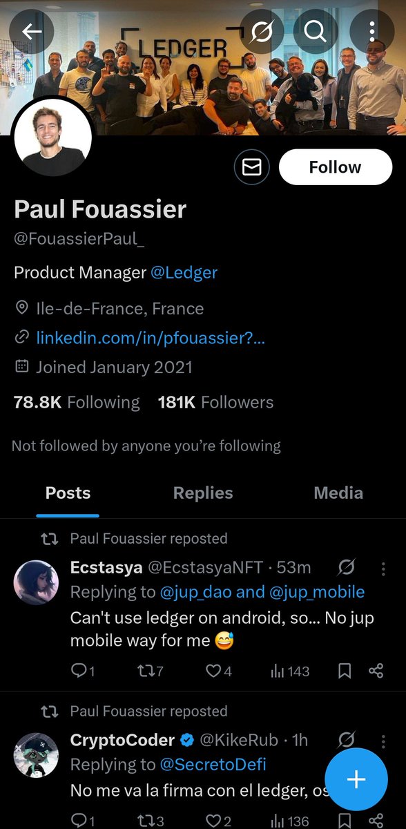 <a href="/Ledger/">Ledger</a> Does this guy work at ledger? Or another scammer? he offered to help update my ledger. I almost trusted him but then I got paranoid again.