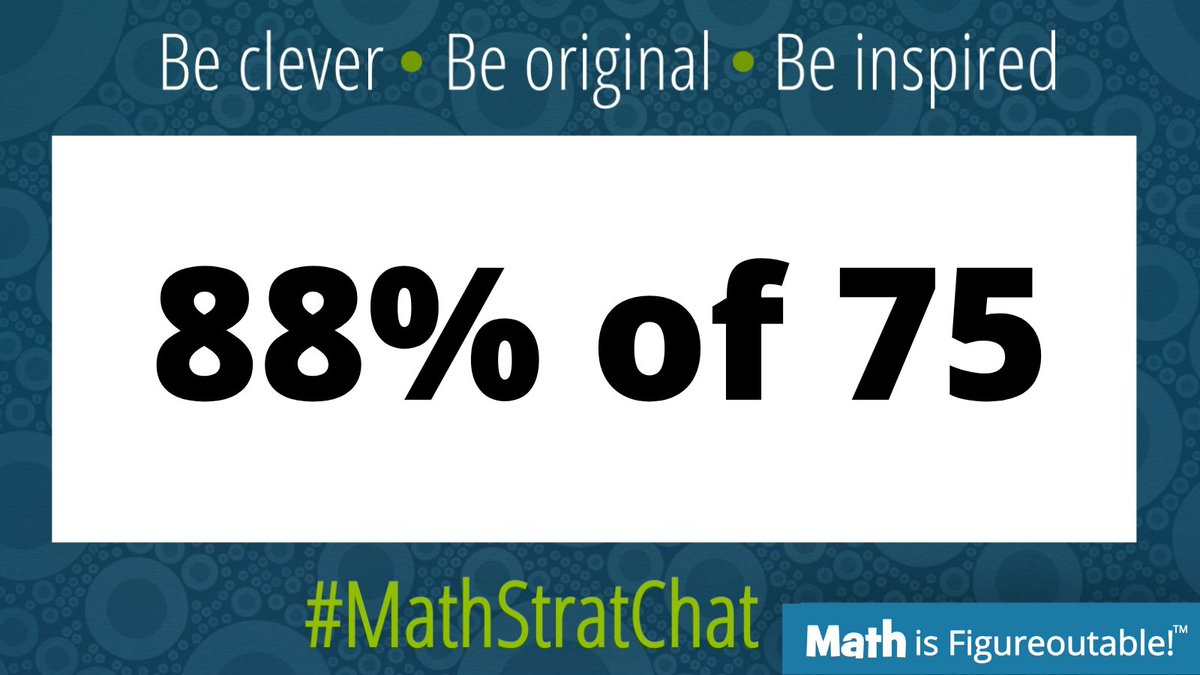 It's time for #MathStratChat!

Rules: post your favorite or a clever solution! It's also fun to comment on other's strategies.

Tell us about your reasoning. 

Like/Retweet so others can see! 

#MathIsFigureOutAble #MathsStratChat #MTBoS #ITeachMath #MathEd