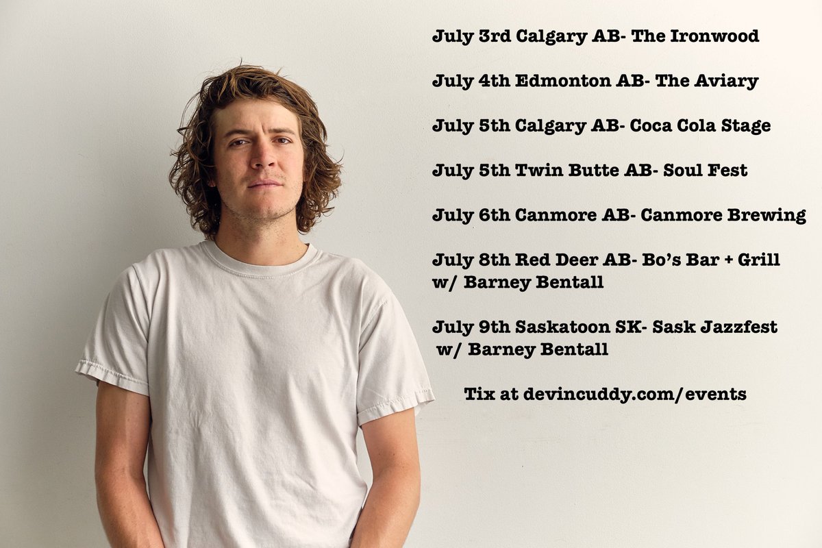 This starts tmw! Can't wait to see our western pals! If you don't have tix, get em now! devincuddy.com/events