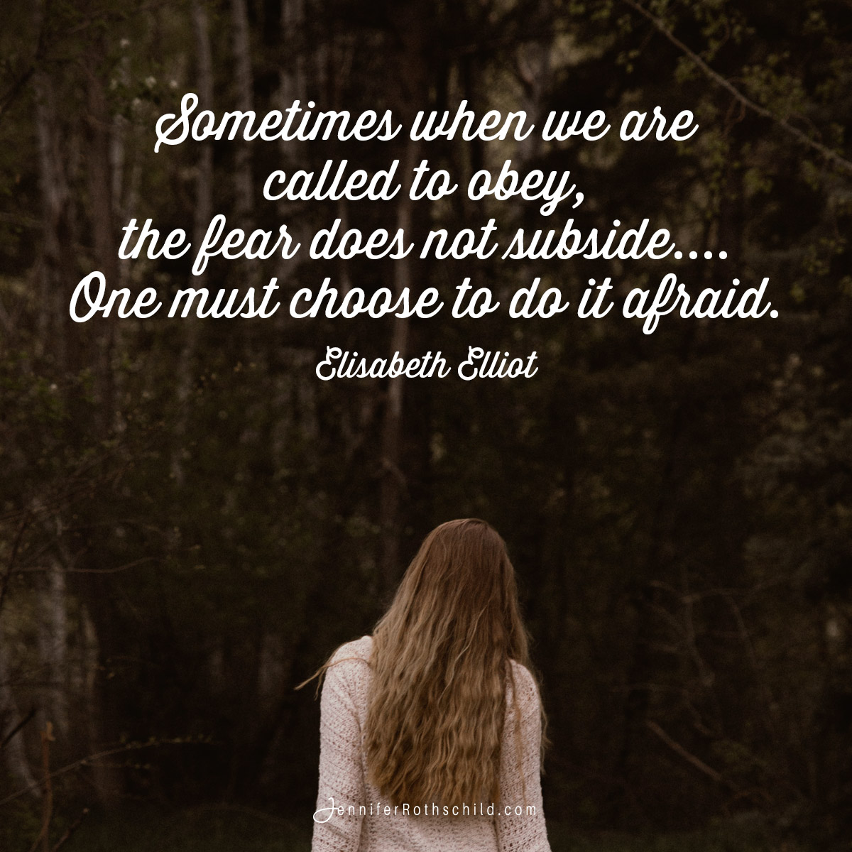 We all face fear at times. And, girl, it can be terrifying when God calls us to obediently follow Him into the unknown, can’t it? But this is when we have to choose to step out in faith even when we still feel afraid!
