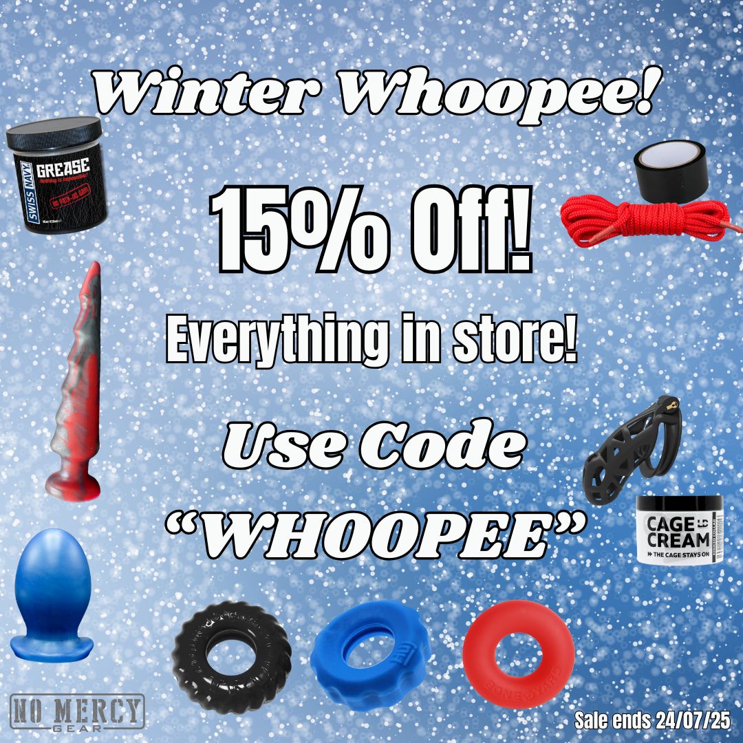 NoMercyGear's tweet photo. Winter Whoopee! @ No Mercy Gear - End of Financial Year is here!

Save 15% off everything using code "WHOOPEE" at checkout!

https://t.co/kALqCjbeVR https://t.co/dOXMpc8bpk