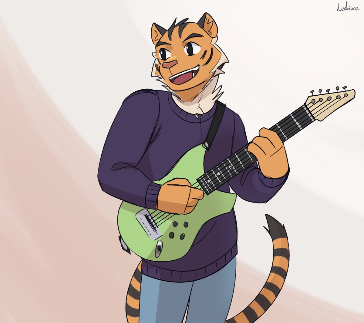 Art Fight attack for @/enuberoo
Indigo, tiger with guitar