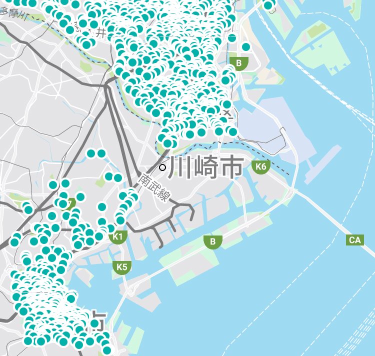 ダウト
川崎は治安が悪過ぎてLUUPが進出できない