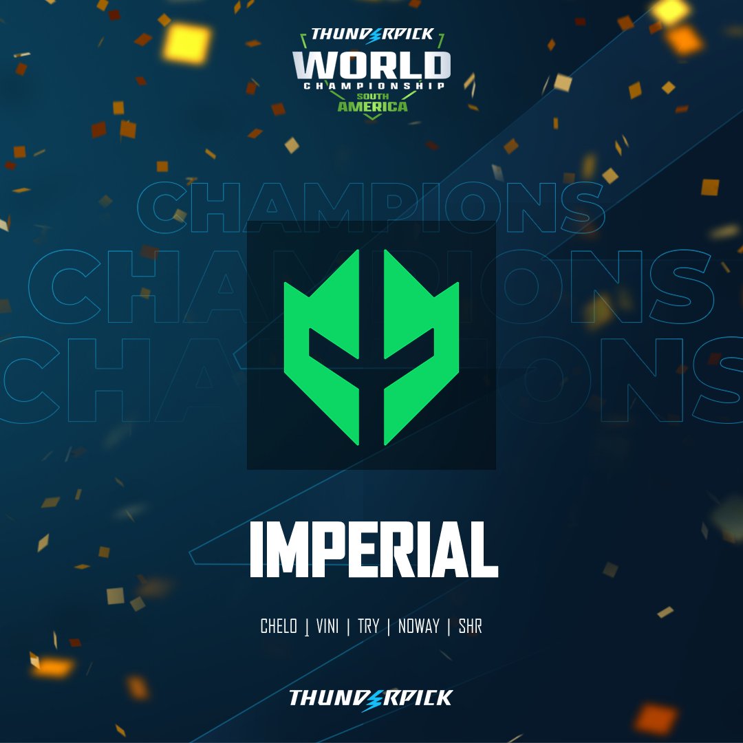 Thunderpick (@thunderpickco) on Twitter photo .<a href="/imperialesports/">Imperial Gamdom</a> ARE YOUR #ThunderpickWC 2025 SA SERIES 1 CHAMPIONS! 🏆
🟢 <a href="/chelok1ng/">chelok1ng</a>
🟢 <a href="/vini/">Vinicius Figueiredo</a>
🟢 <a href="/TRYZSE1/">Santino Rigal</a>
🟢 <a href="/nowaycs2/">Kaiky</a>
🟢 <a href="/Shrcs27/">Gil</a> .<a href="/imperialesports/">Imperial Gamdom</a> ARE YOUR #ThunderpickWC 2025 SA SERIES 1 CHAMPIONS! 🏆
🟢 <a href="/chelok1ng/">chelok1ng</a>
🟢 <a href="/vini/">Vinicius Figueiredo</a>
🟢 <a href="/TRYZSE1/">Santino Rigal</a>
🟢 <a href="/nowaycs2/">Kaiky</a>
🟢 <a href="/Shrcs27/">Gil</a>