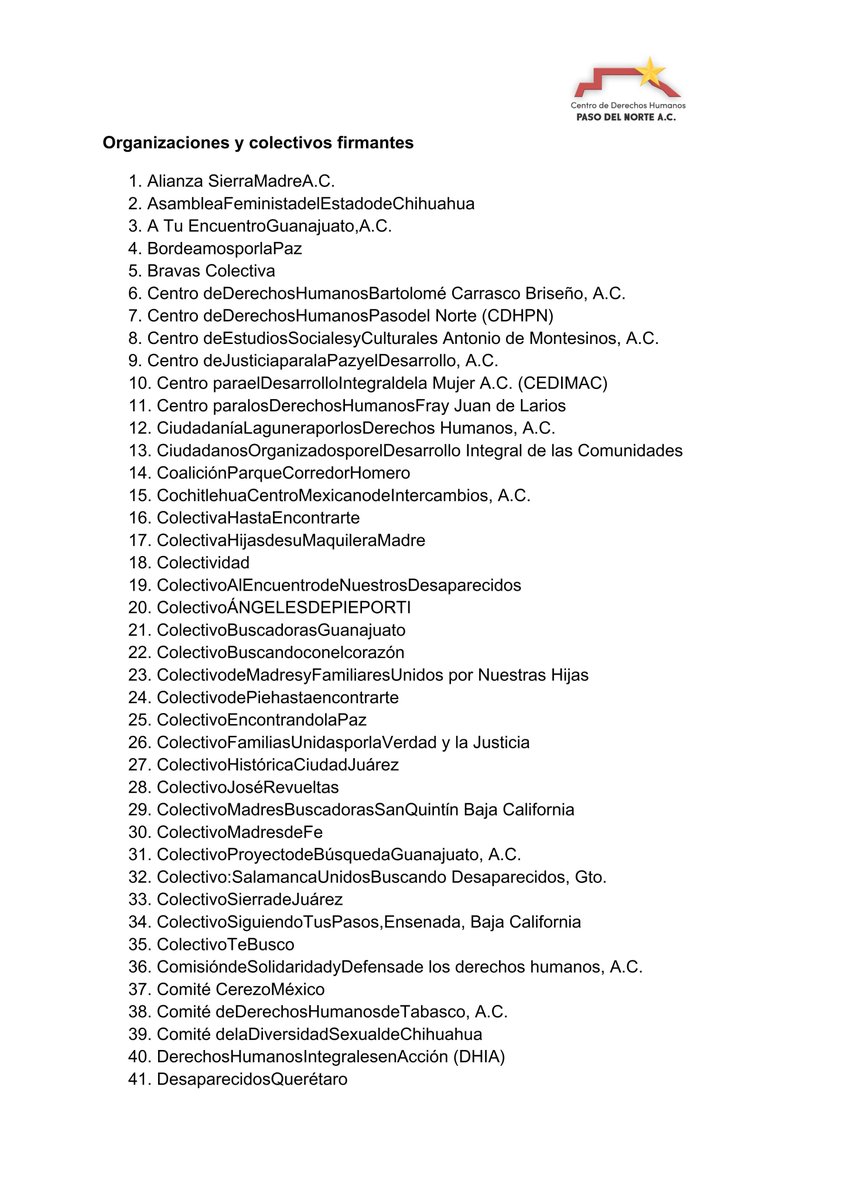 Centro de Derechos Humanos Paso del Norte A.C. tweet media