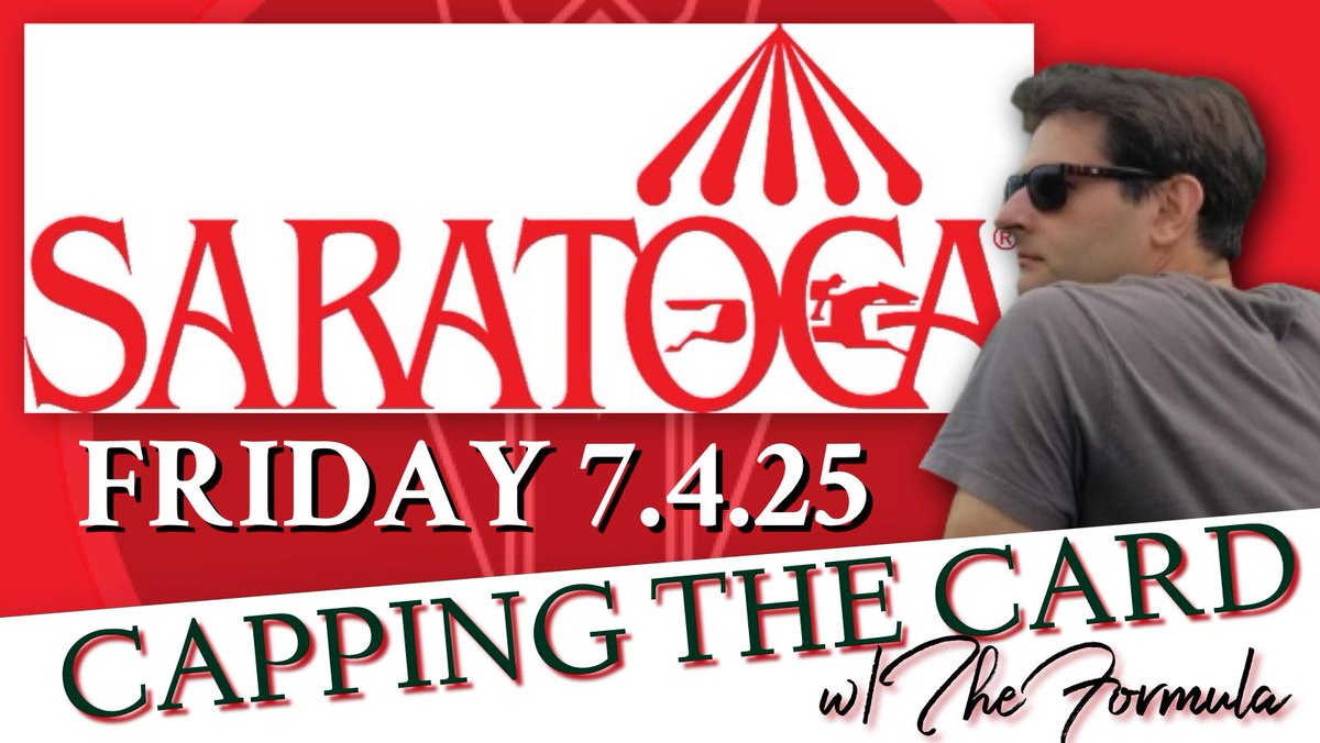 CAPPING THE CARD with the Formula for Saratoga July 4th!  Whats your lock? Whats your favorite long shot? Let us know as you view The Formula's picks!
youtu.be/jHTFYeLAFts