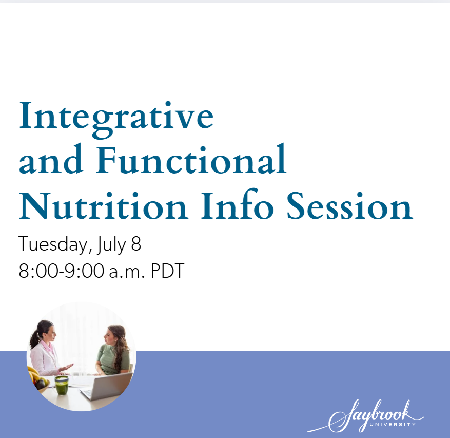 Discover more about our Integrative and Functional Nutrition programs with Department Chair Jessica Weissman, Ph.D., RDN, LDN, at our virtual info session happening on Tuesday, July 8 from 8-9 a.m. PDT. Sign up today: ow.ly/jnPq50Wk5Te