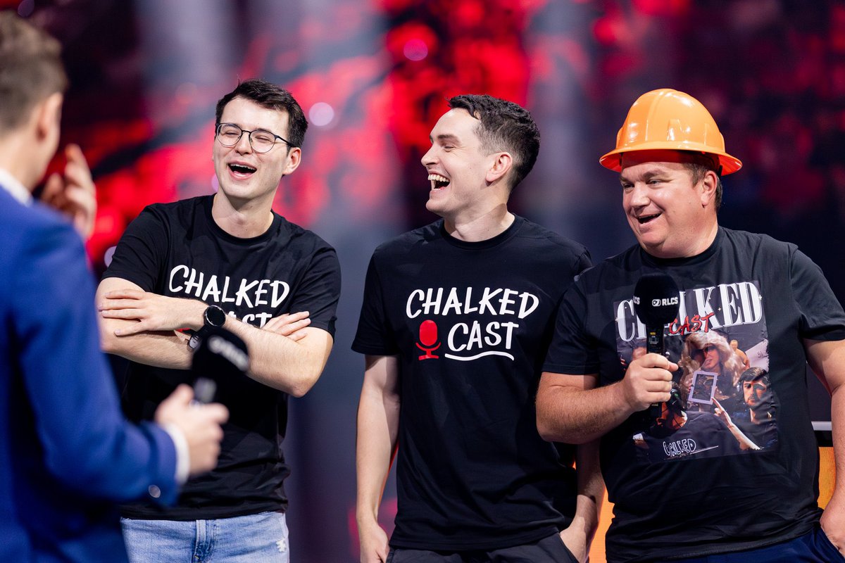 Chalked Cast (@chalkedcast) on Twitter photo What a week! 🔥
We may have lost the Rocket Rivalry by 3 million goals… But we bounced back by recruiting the GOAT to carry us in the showmatch. 👷♂️
We couldn’t have done it without <a href="/FirstTouchRL/">First Touch</a> and our communities turning this into something special. ❤️
#WeAreChalked What a week! 🔥
We may have lost the Rocket Rivalry by 3 million goals… But we bounced back by recruiting the GOAT to carry us in the showmatch. 👷♂️
We couldn’t have done it without <a href="/FirstTouchRL/">First Touch</a> and our communities turning this into something special. ❤️
#WeAreChalked