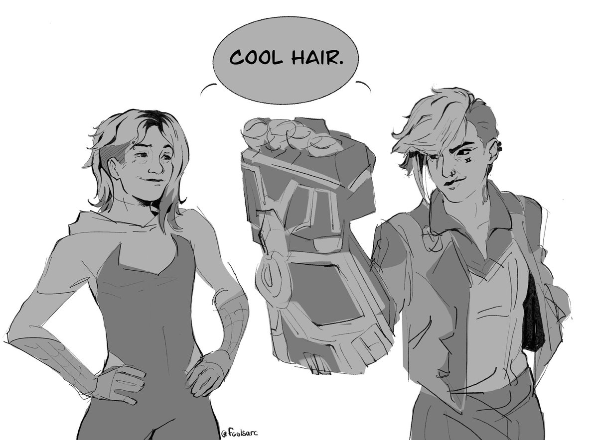 foolsarc's tweet image. Just a silly sketch to force the art block away
#arcane #SpiderVerse #viarcane #spidergwen