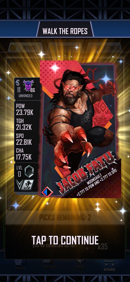 Sep87's tweet photo. @WWESuperCard Snag a Jacob off the mini game tho https://t.co/foAeHS1Far